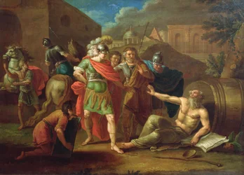 Aleksander Wielki odwiedza Diogenesa w Koryncie, 1787